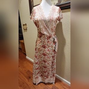 % Summer Maxi Wrap Style Dress - Size S